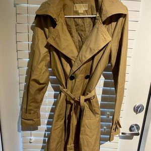 Michael Kors belted trenchcoat with hood size M